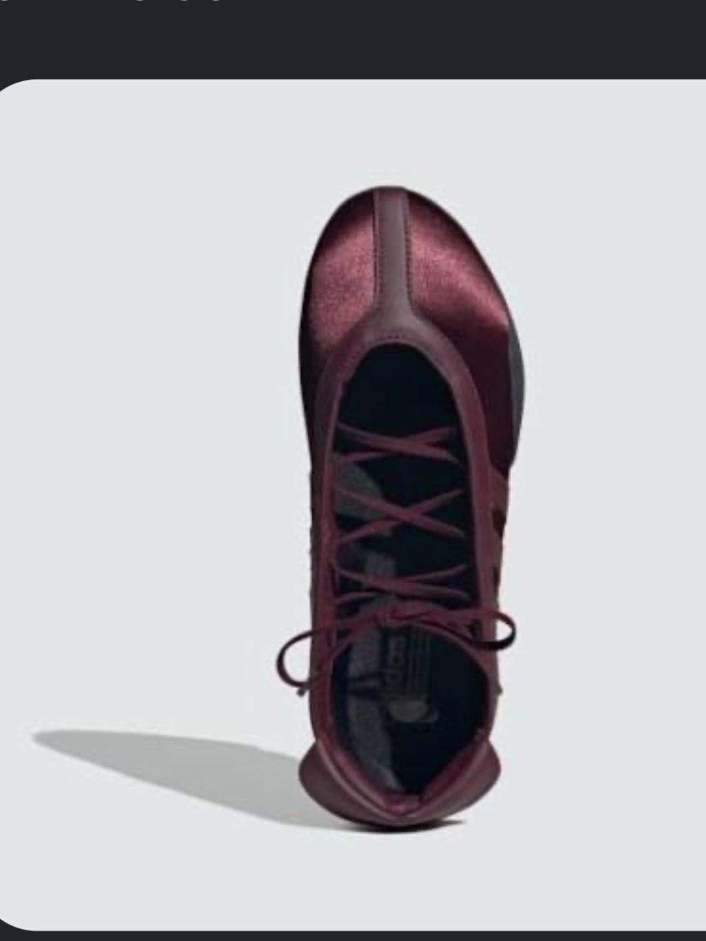 adidas Burgundy Satin Lace-Up Taekwondo Mei Ballet Flats - Picture 2 of 13